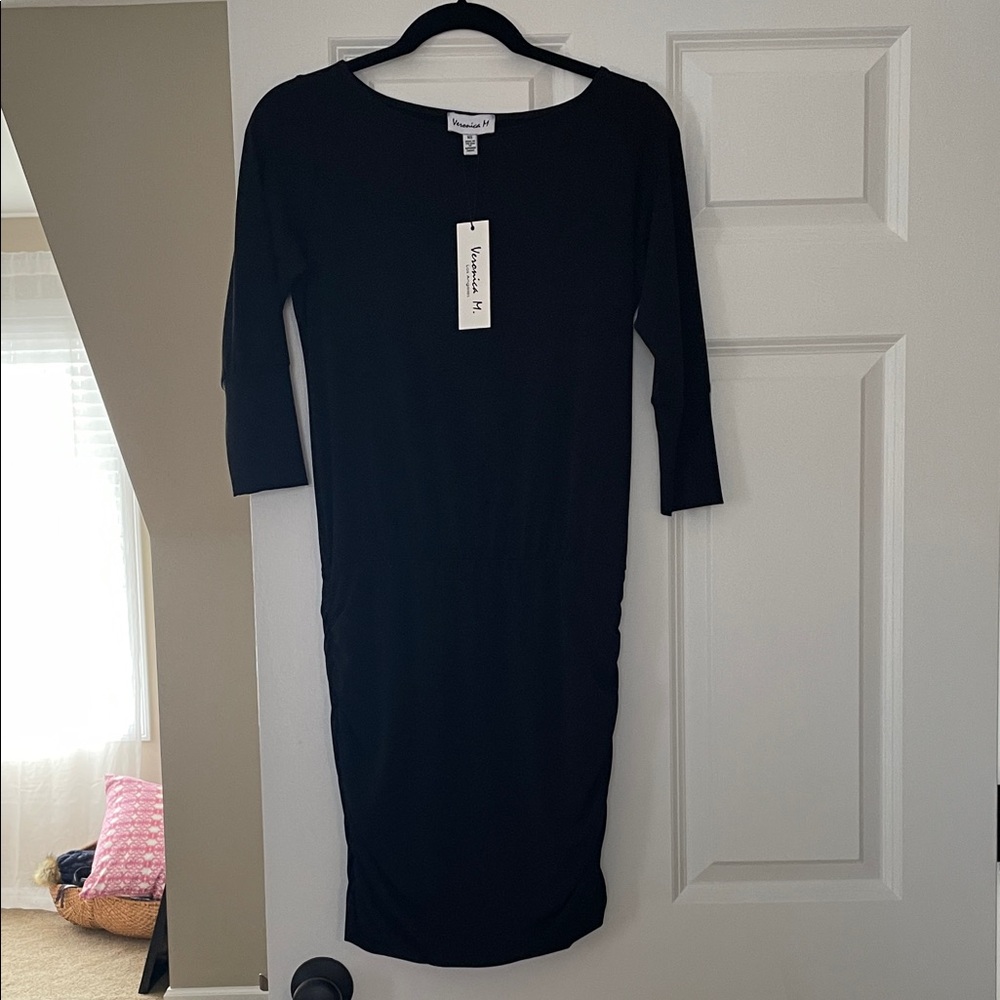 Veronica M Black Long Sleeve Dress